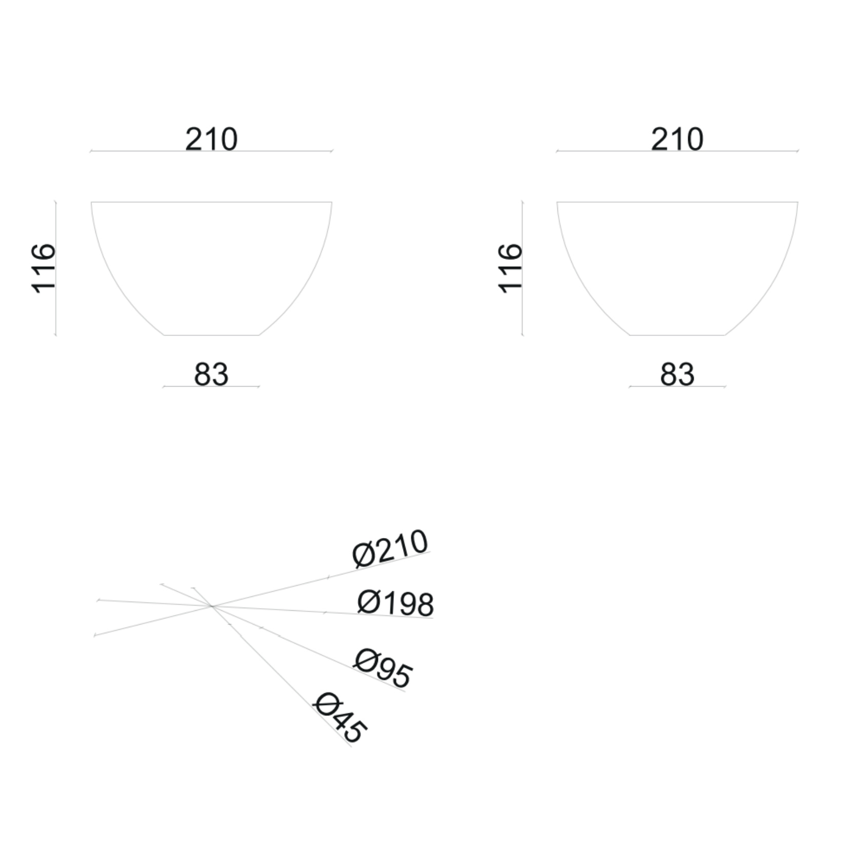 ALONI Hira Solid Surface Opbouw Waskom