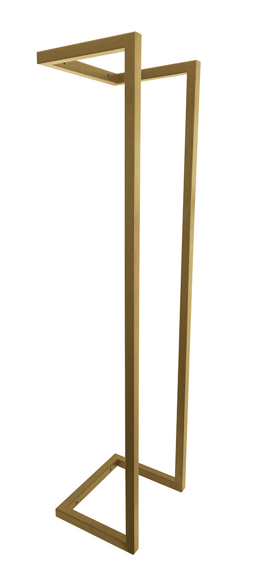 Loft handdoekenrek Wiesbaden in geborsteld messing, 95x25 cm, modern design voor de badkamer.