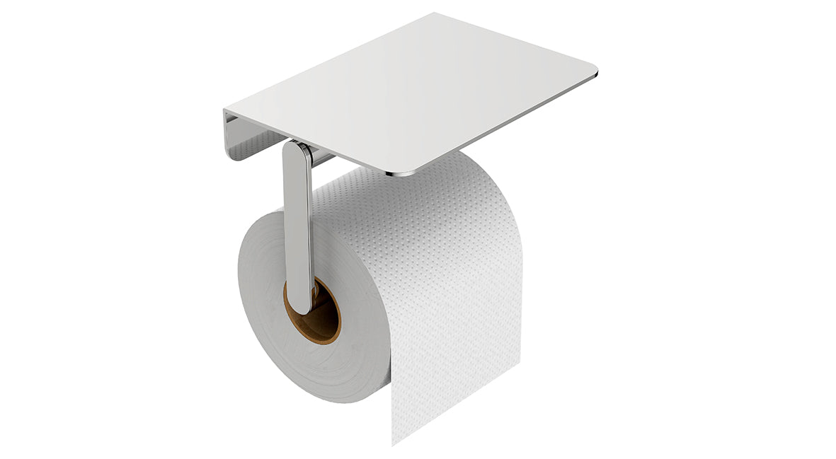 Alonzo Toiletrolhouder met Plank Wiesbaden Chroom