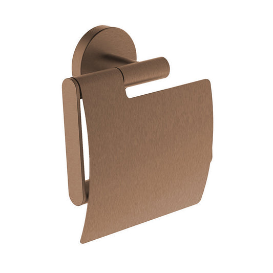 Wiesbaden Alonzo toiletrolhouder met geborsteld bronzen koperen klep
