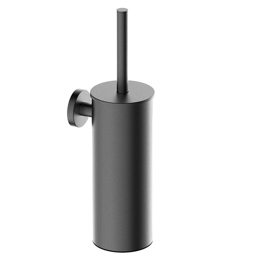 Alonzo Toiletborstelhouder Wiesbaden Gunmetal voor hygiënisch gebruik in moderne toiletruimtes.