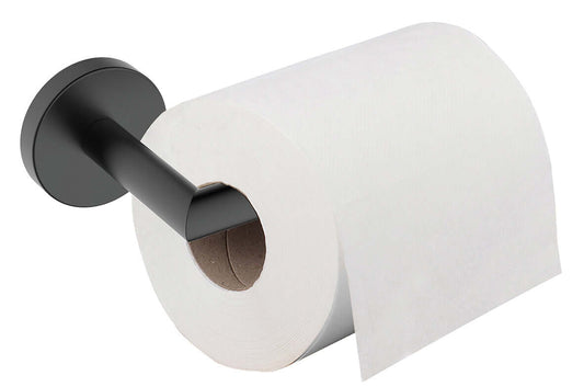 Porte-rouleau de papier toilette Alonzo avec bras fixe mat noir
