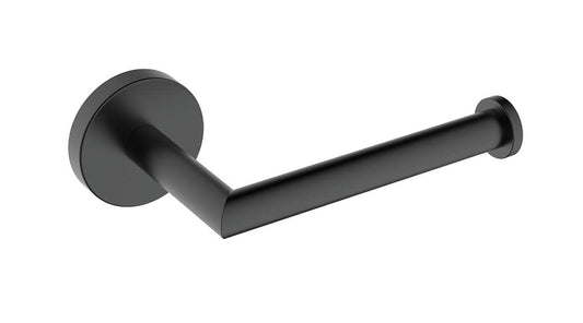 Porte-rouleau de papier toilette Alonzo avec bras fixe mat noir