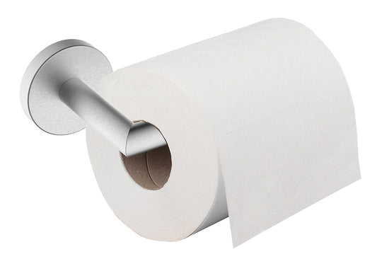 Alonzo RVS Geborsteld Toiletrolhouder Wiesbaden met Vaste Arm