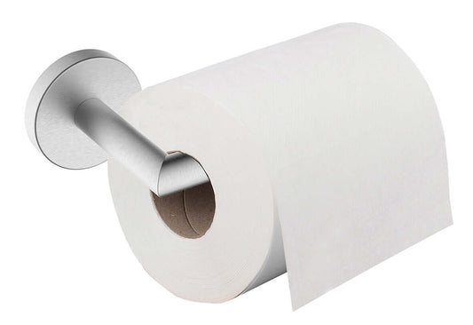 Porte-rouleau de papier toilette Alonzo avec bras fixe en acier inoxydable brossé