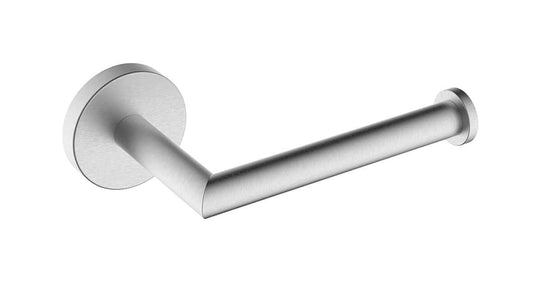 Porte-rouleau de papier toilette Alonzo avec bras fixe en acier inoxydable brossé