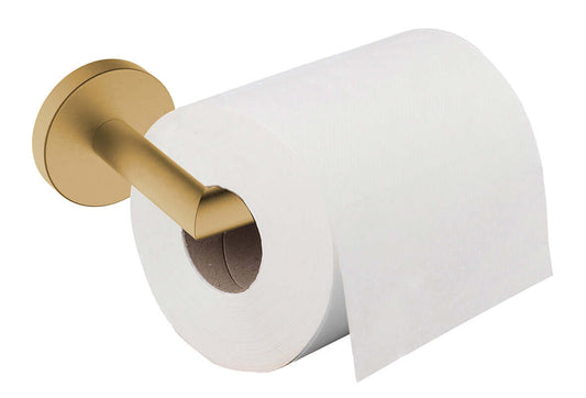 Porte-rouleau de papier toilette Alonzo avec bras fixe en laiton brossé PVD