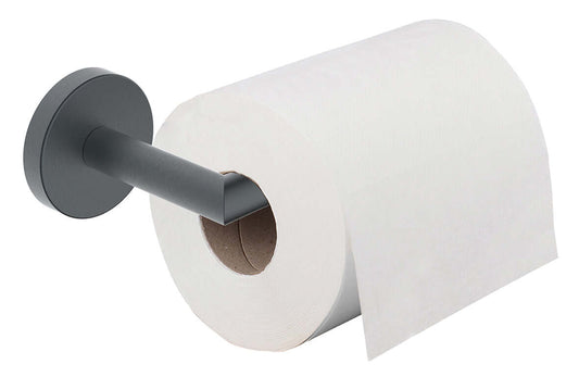 Porte-rouleau de papier toilette Alonzo avec bras fixe gunmetal PVD