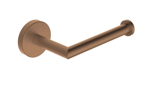 Porte-rouleau de papier toilette Alonzo avec bras fixe en bronze brossé cuivre PVD