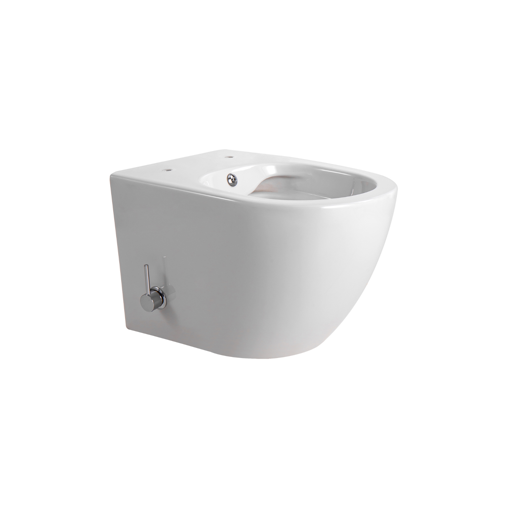 Creavit Darlo hangtoilet / ophang WC met bidet – randloos – koud & warm water – compact 49 cm