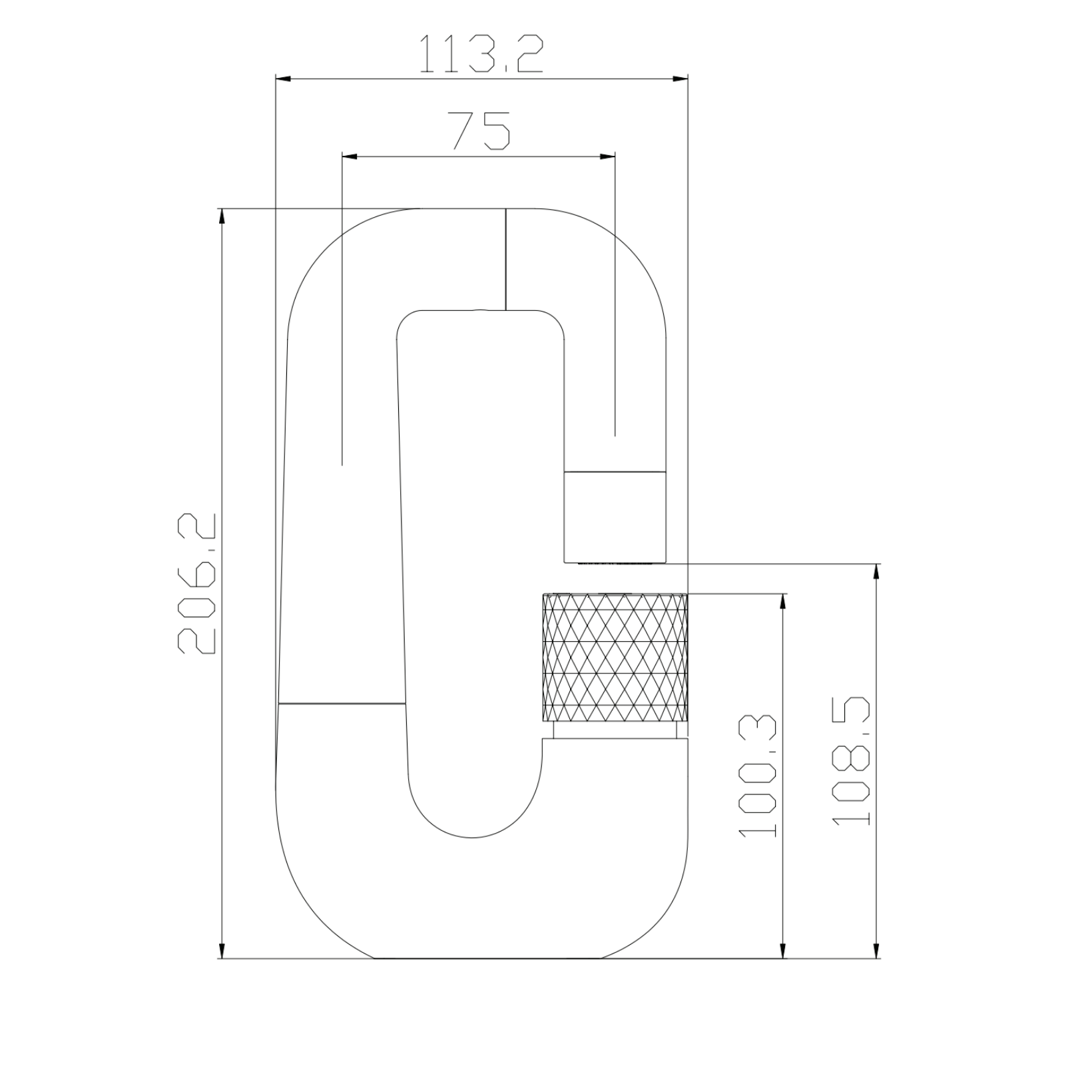 ALONI Flow wastafelkraan – drukknop – draaibare uitloop