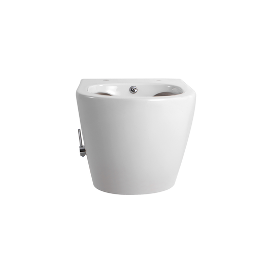 Creavit Darlo hangtoilet / ophang WC met bidet – randloos – koud & warm water – compact 49 cm