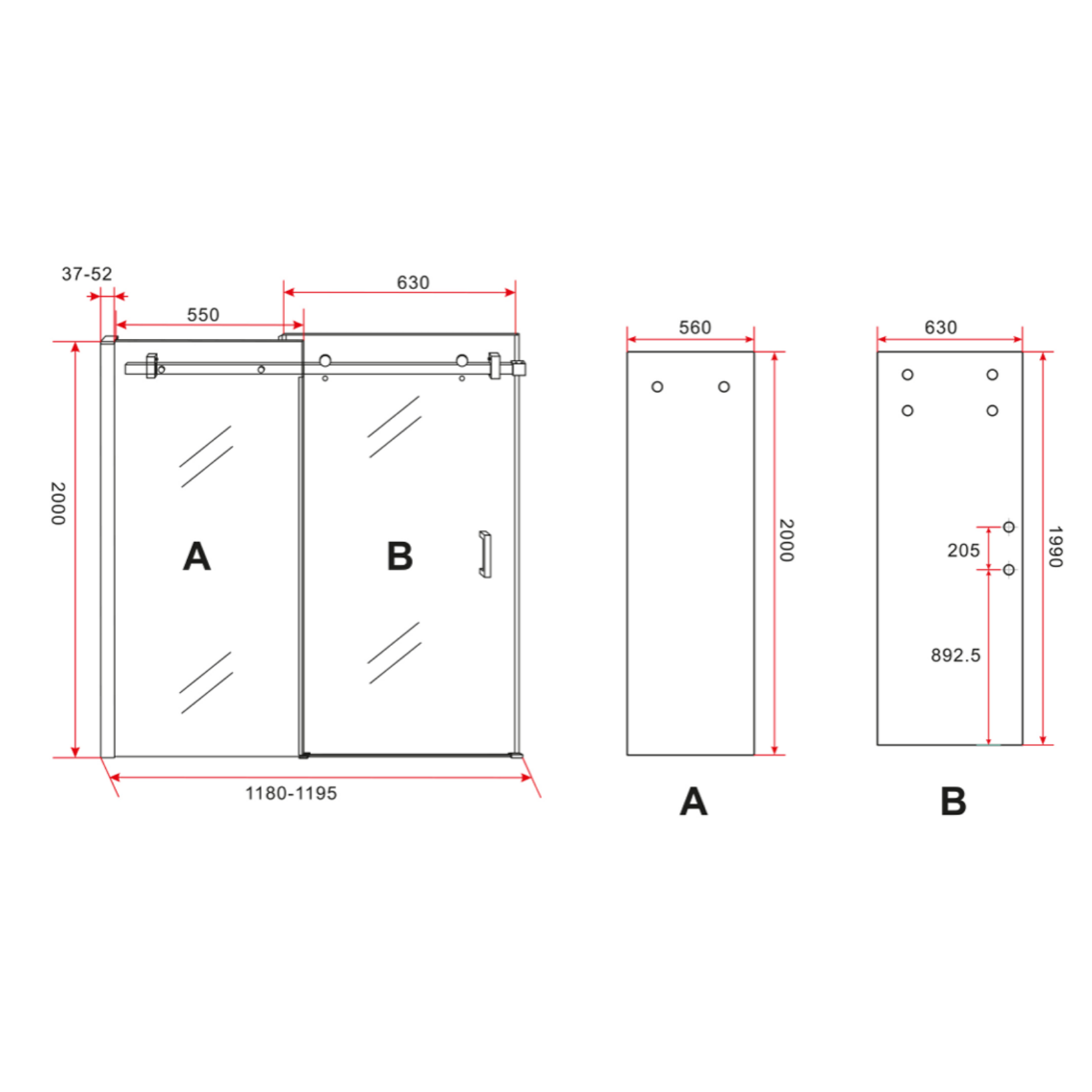 ALONI Douche Schuifdeur in Nis – 8 mm Veiligheidsglas