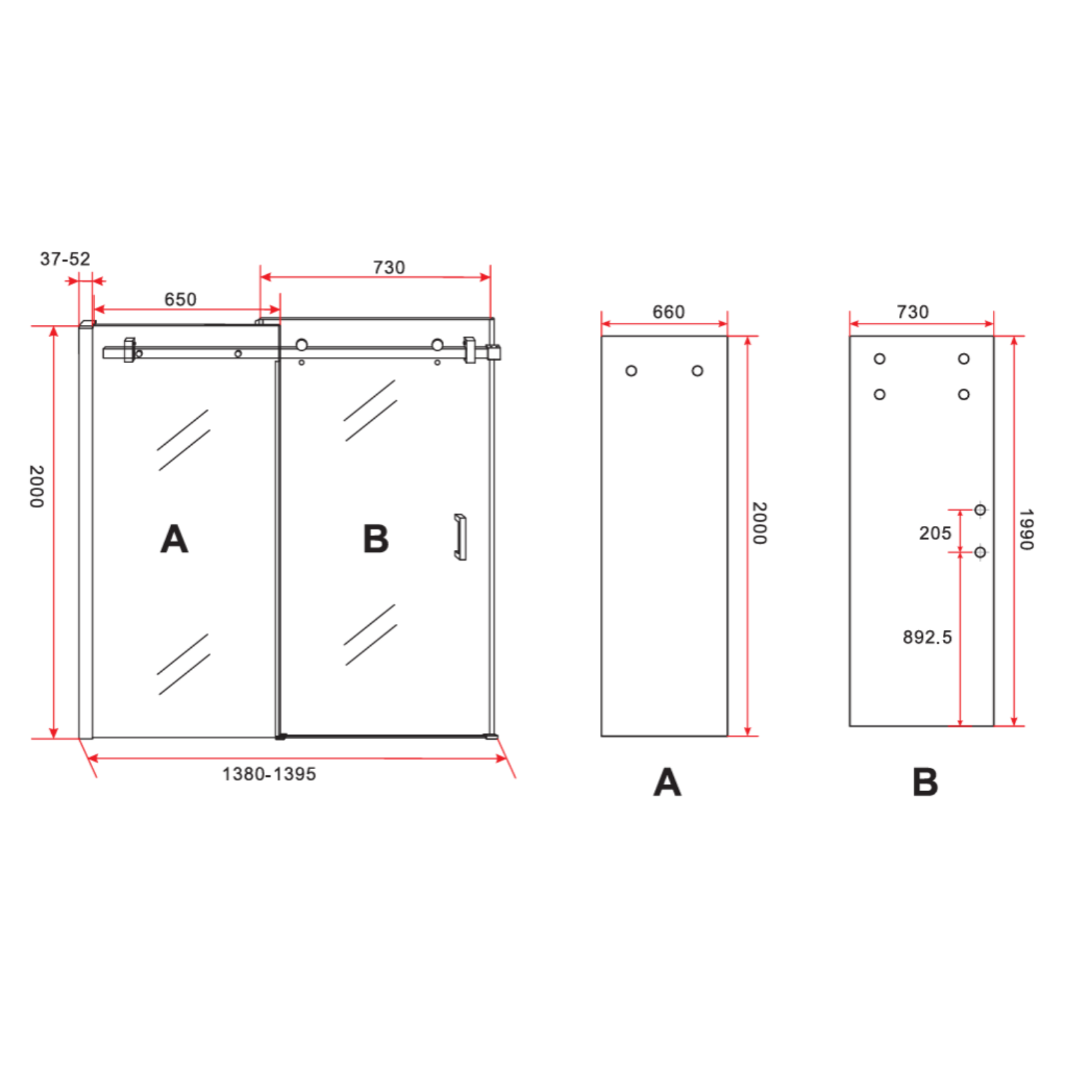 ALONI Douche Schuifdeur in Nis – 8 mm Veiligheidsglas
