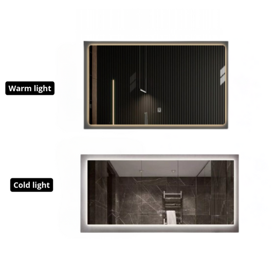 ALONI QUEEN RECHTHOEKIGE LED-SPIEGEL MET VERWARMING & ANTI-CONDENS (60x80CM)