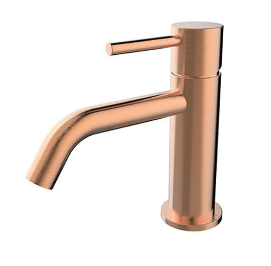 Opbouwstijl Uitloop 6,5 cm 1-hendel wastafelmengkraan Wiesbaden geborsteld koper