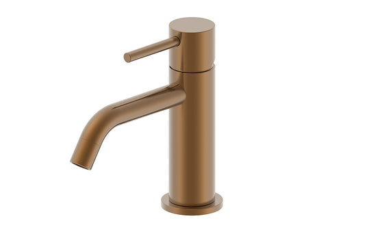 Style Uitloop 6,5 cm 1-hendel Opbouw Wastafel Mengkraan Wiesbaden Geborsteld Brons Koper