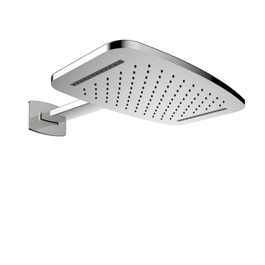 Waterval Hoofddouche met Douchearm 40,4x25,4 cm Geborsteld Staal Wiesbaden