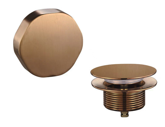 Knop/plug Badoverloop Wiesbaden Geborsteld Brons Koper