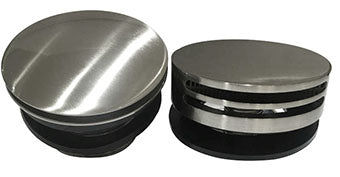 Ronde knop/plug badoverloop Wiesbaden met badvulfunctie in chroom
