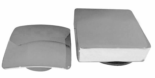 Wiesbaden Knop/Plug Badoverloop met Badvulfunctie Vierkant Chroom