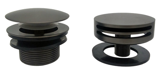 Ronde bronskleurige knop/plug Badoverloop Wiesbaden met badvulfunctie