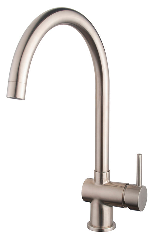 Robinet de cuisine Caral acier brossé PVD