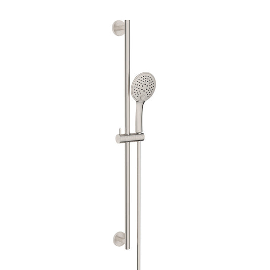Wiesbaden Remi Schuifstangset met handdouche 3 standen 150 cm geborsteld staal