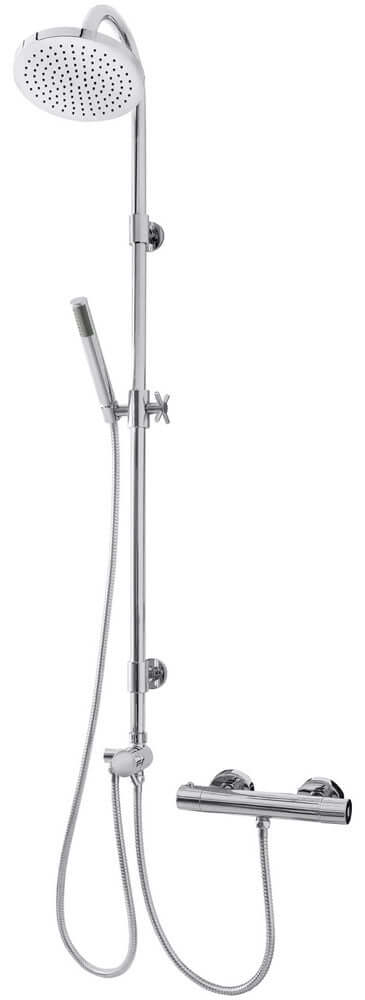 Altara+Rio combinaison douche + robinet thermostatique 15cm + pomme de douche 20cm
