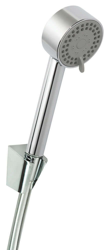 UniMatch Cadans handdoucheset met handdouche 3 standen Ø 8 cm, doucheslang en wandhouder kantelbaar