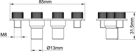 Caral kit de fermeture temporaire pour robinet de baignoire autoportant