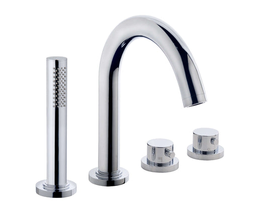 Caral partie de finition bord de baignoire thermostat 4-trous chrome