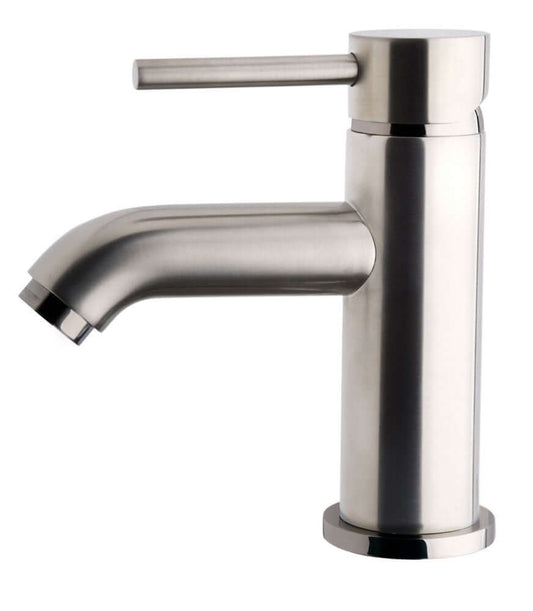 Caral Cadans robinet de lavabo bas acier brossé PVD