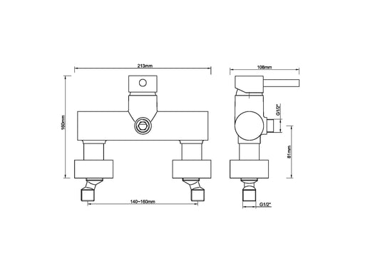 Robinet de douche Cimara acier brossé PVD