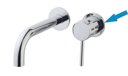 Caral rosette partie de bras de levier unique robinet de lavabo 65 mm chrome