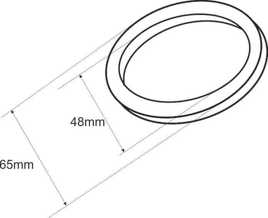Caral rozet kraangedeelte eenhendel wastafelkraan 65 mm