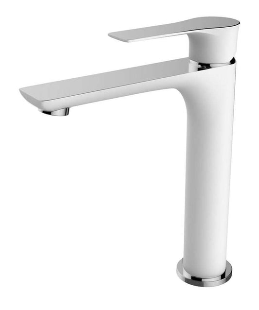 Casma mitigeur lavabo monocommande haut blanc/chrome