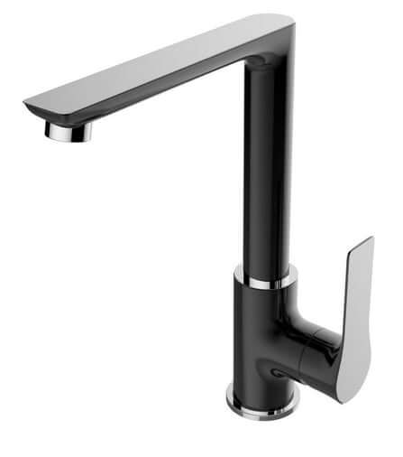 Casma mitigeur de cuisine monocommande noir/chrome