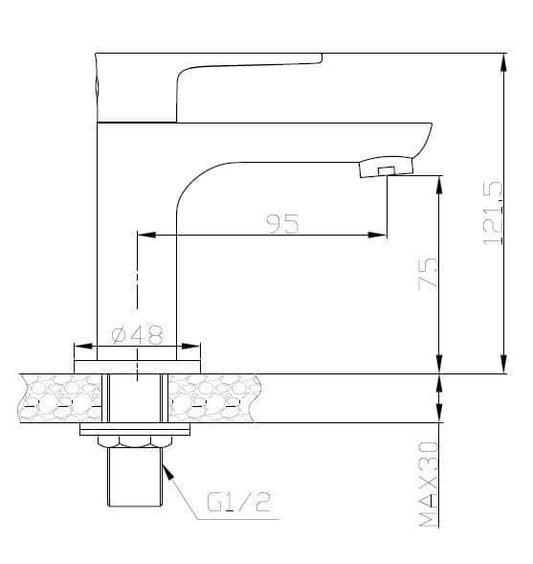 Robinet de fontaine Casma 1/2'' blanc/chrome