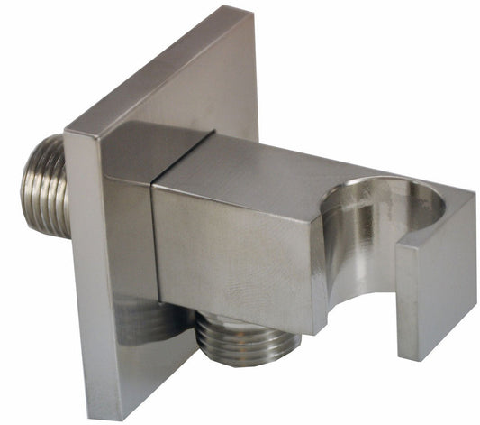 Rombo Handdouchehouder Wiesbaden met 1/2 Inch Aansluiting en Plug-On RVS Look