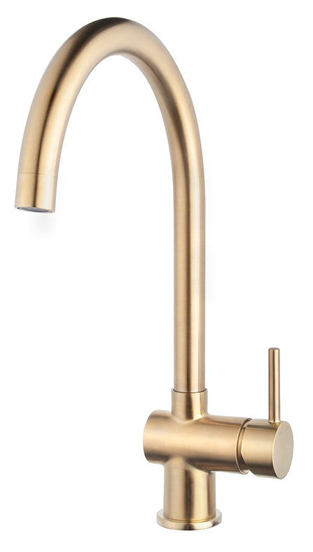 Robinet de cuisine Caral en laiton brossé PVD