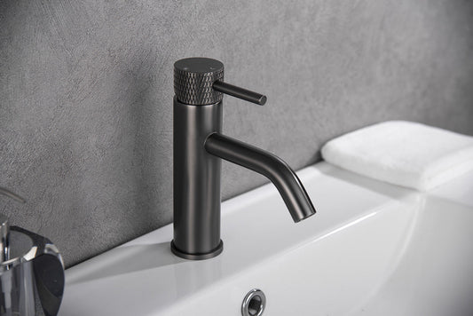 Ribbd Opbouw Wastafelmengkraan Wiesbaden Gunmetal