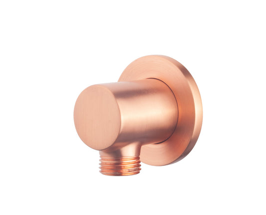 Luxe Ronde Doucheaansluiting Wiesbaden 1/2" in Messing Geborsteld Koper