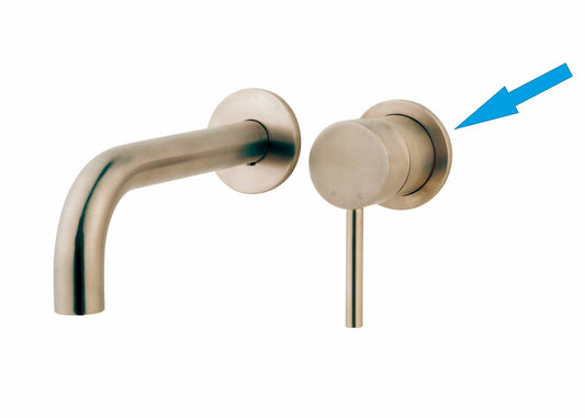 Caral rozet partie de bras de levier unique robinet de lavabo 65 mm acier brossé PVD