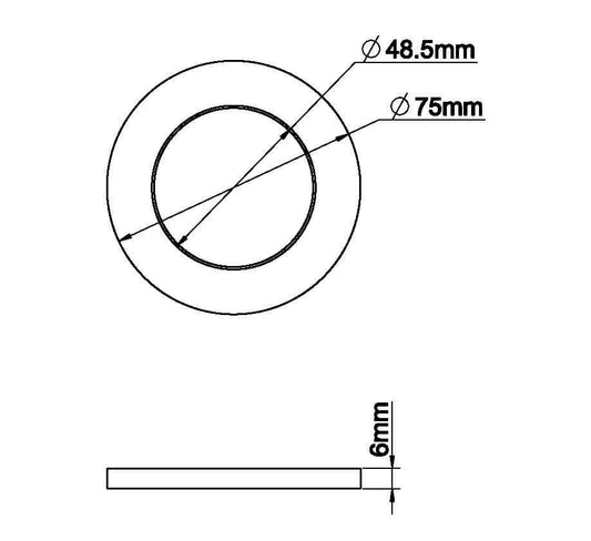 Caral rosette partie de bras de levier unique robinet de lavabo 75mm laiton brossé PVD