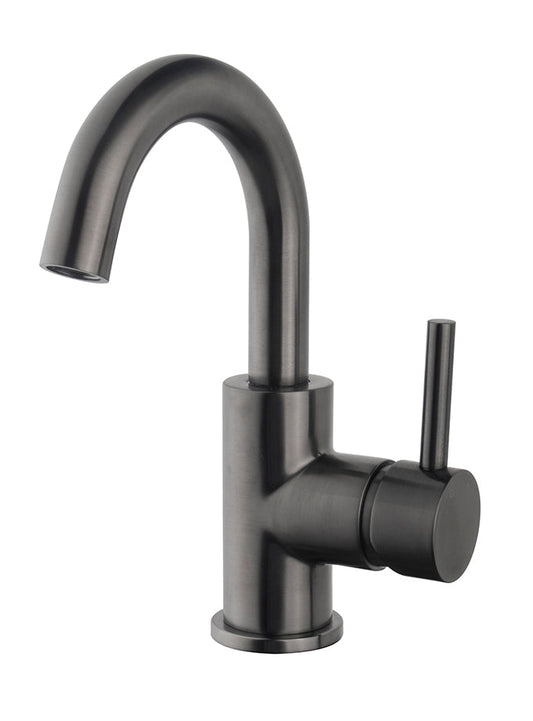 Robinet de lavabo Caral avec bec pivotant gunmetal PVD