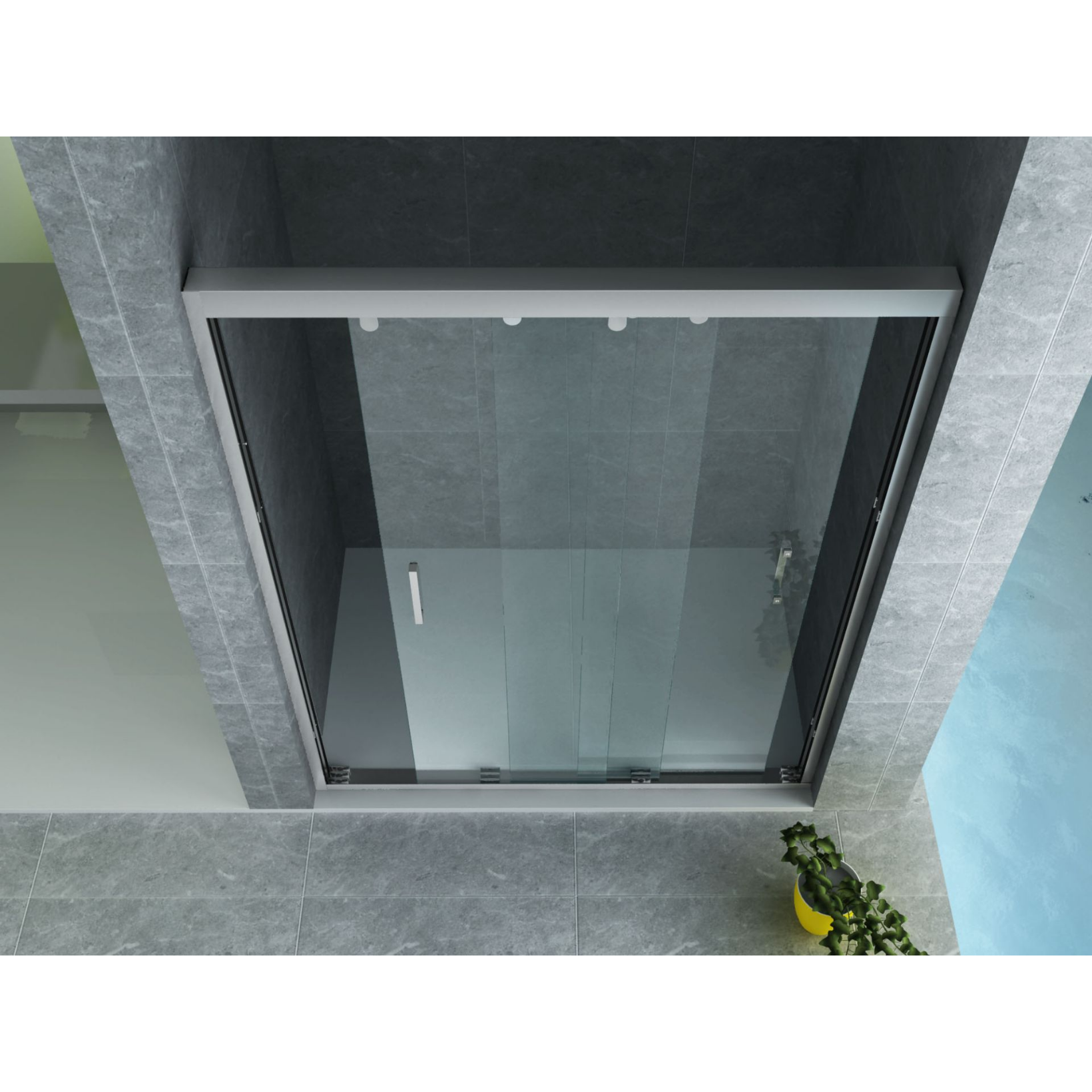 ALONI 3-Delige Nis Schuifdeur – 8 mm Veiligheidsglas