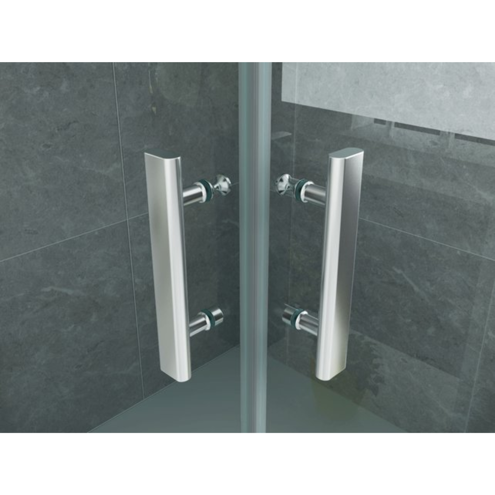 ALONI Douchecabine Hoekinstap met 2 Pendeldeuren – 6 mm Veiligheidsglas – Helder Glas – Omkeerbaar