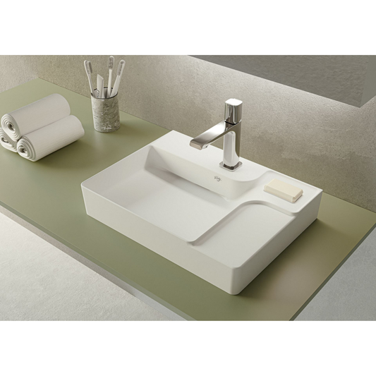 Creavit Ruby wastafel – opbouw – keramiek – met kraangat