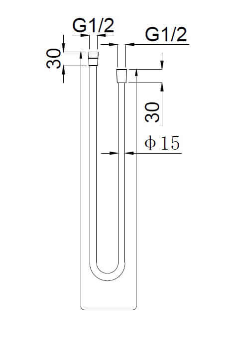 UniMatch doucheslang kunststof 150 cm/look